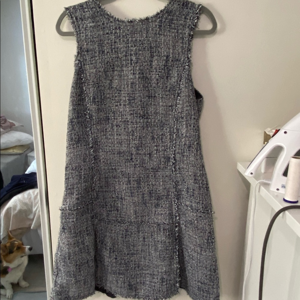Banana Republic Blue Tweed Shift Dress